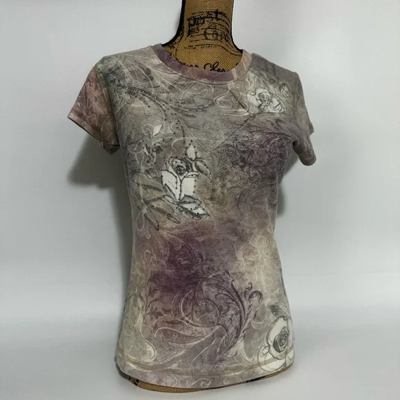 Apt.9 Fairy grunge or Y2K-inspired aesthetic Short Sleeved Tee Shirt ~ Medium - Picture 9 of 12